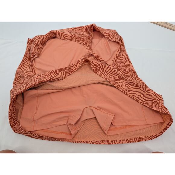 Outdoor Voices Orange Zebra Print Exercise Dress/Shorts XL Pickleball Hiking - Picture 8 of 10